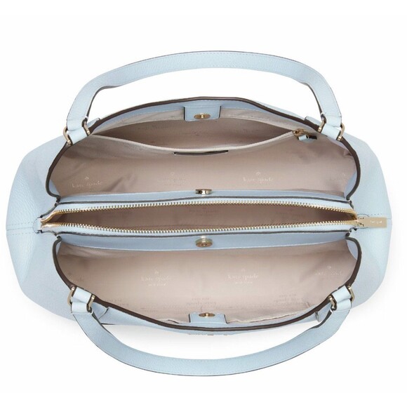 New Kate Spade Lena Large Triple Compartment Shoulder Bag Crisp Sky - Picture 5 of 5
